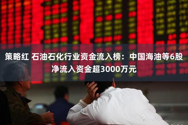 策略红 石油石化行业资金流入榜：中国海油等6股净流入资金超3000万元
